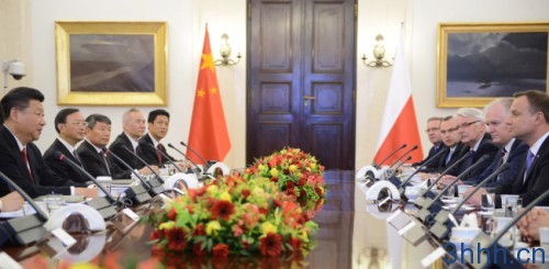 Chinese President Xi Jinping on an official visit to Warsaw